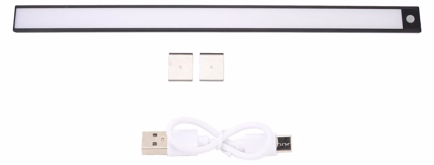 Striscia LED, 600 mm, 1500 mAh, con sensore di movimento, magnetica