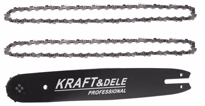 KRAFT&DELE Barra di guida per motosega e 2 catene 35cm 14" 3/8" 1,3mm KD10150