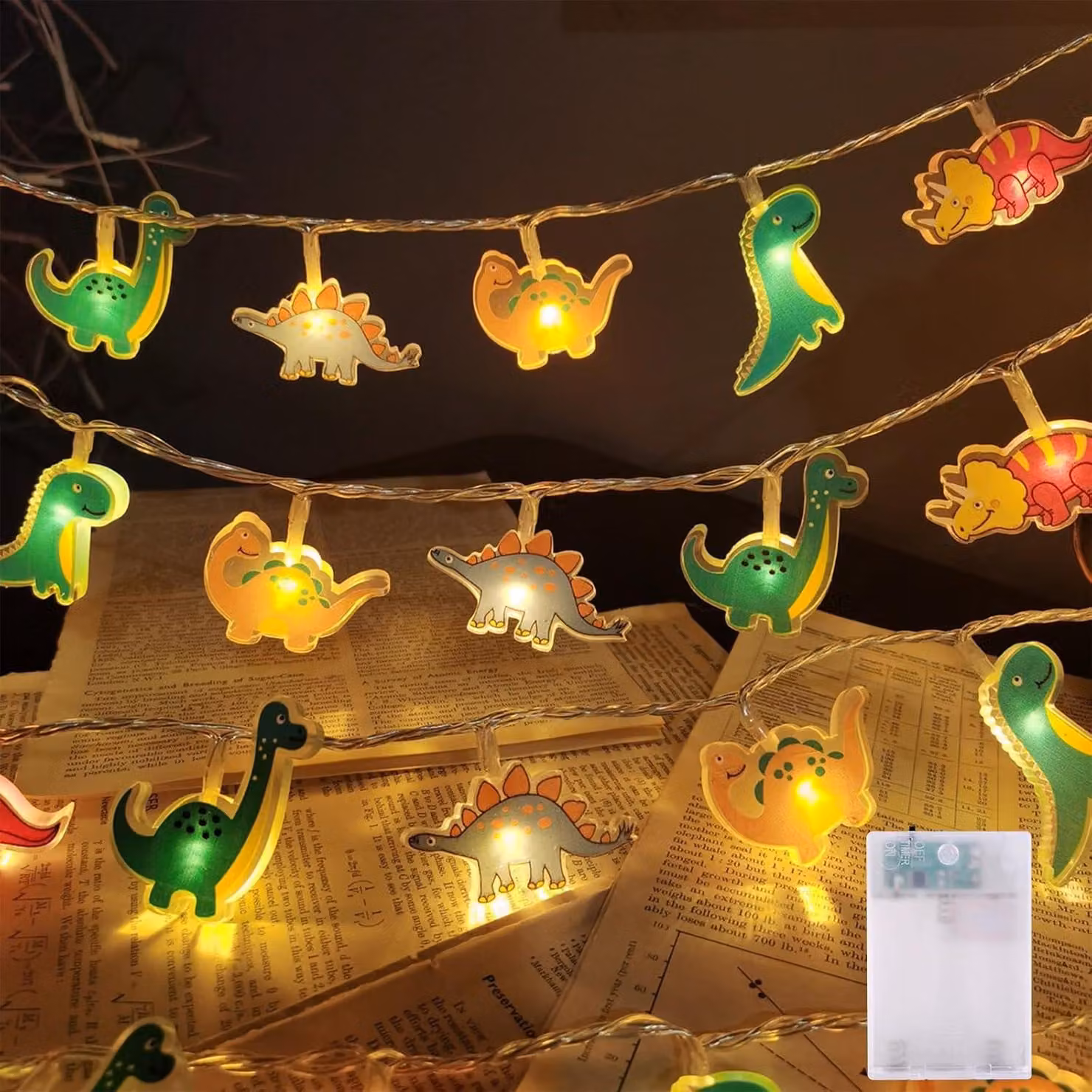 Catena luminosa da 1,5 metri - 10 LED - Alimentazione a batteria - Grado di protezione IP44 (resistente all'acqua) - Con timer