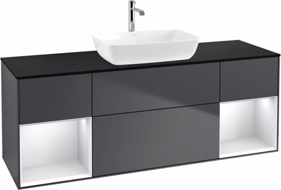 Mobiletto V&B Finion 160cm, Pl b m, Rg w m Lac, md bl. m Lac