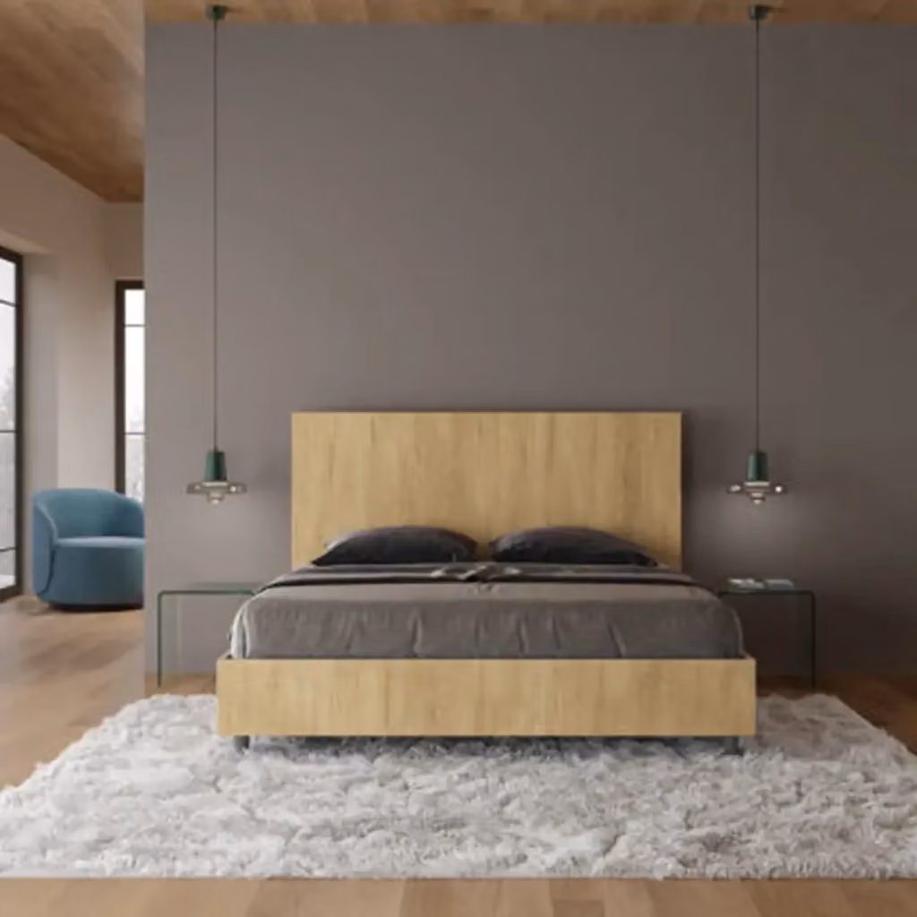 Letto matrimoniale Ityhome New Egos color quercia L: 160 cm, P: 200 cm, H: 167 cm – 2