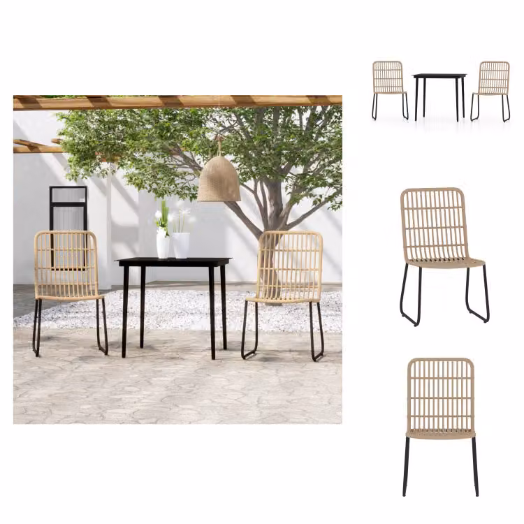 vidaXL Set da pranzo da giardino 3 pezzi in rovere - Set di mobili da giardino