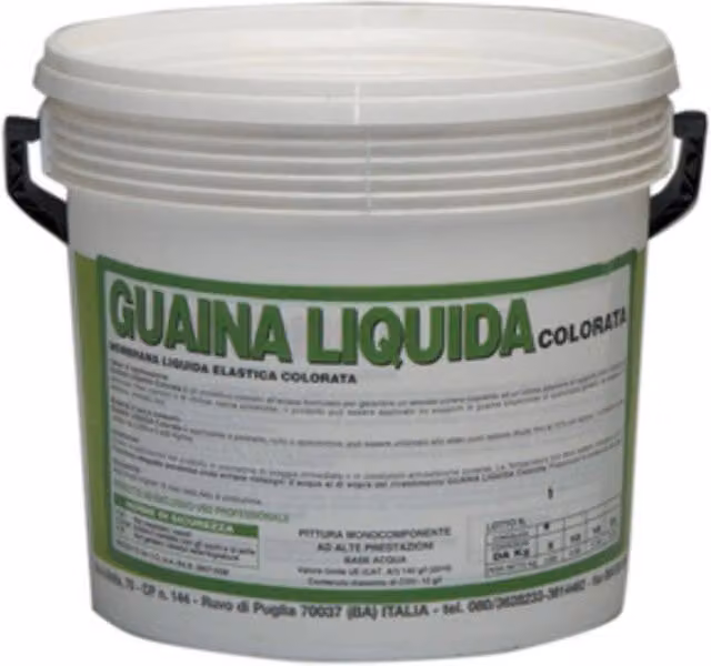 Guaina liquida resinosa dispersiva POLYMERBIT impermeabilizzante a base acquosa, colore rosso, 20 kg