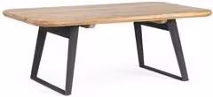 Tavolino rettangolare in legno Bizzotto NASHIK colore marrone L: 120 cm