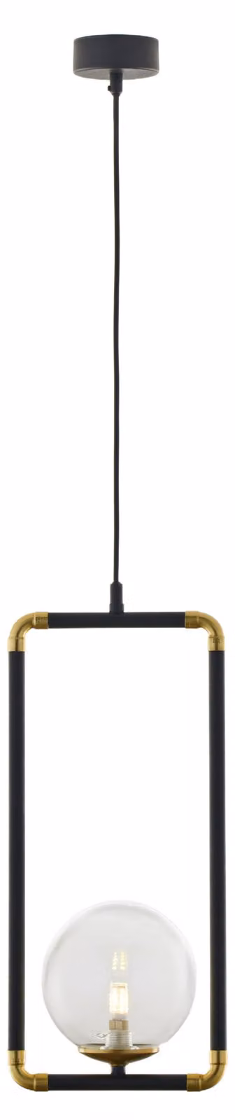 Lampada a sospensione ZAFRA nero-oro 1xG9x8W in metallo, dimensioni: 120x4x4 cm, IP20, Jupiter