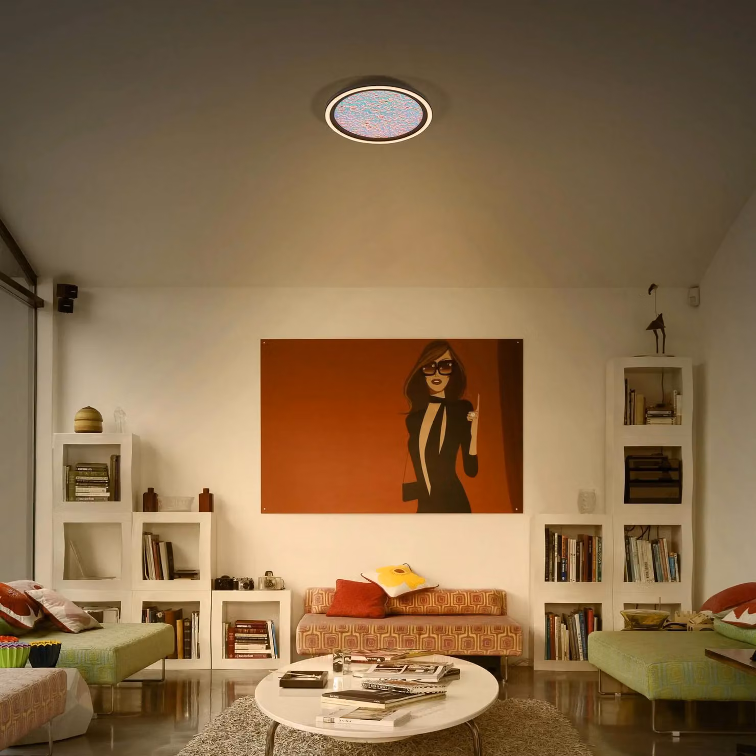 OSRAM Plafoniera soffitto Orbis Iridy, Nero, Soggiorno / Sala da pranzo, Metallo, Moderno, Plafoniera