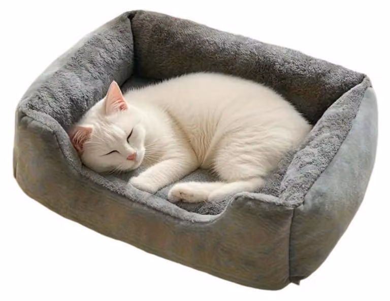 Cuccia per cani rettangolare, morbida e in peluche, per animali domestici, adatta anche per gatti, colore grigio, taglia XL, dimensioni 70x50x15 cm