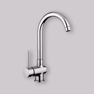 MISCELATORE LAVELLO MONOFORO TUBO ORIENTABILE STICK cromo