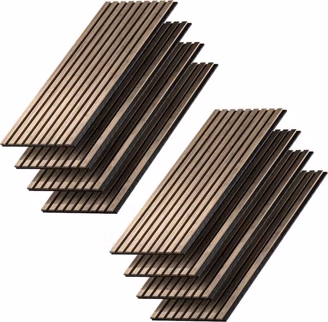 Set di 8 pannelli acustici Sonoa Vicco in MDF effetto legno noce, L: 60 cm x P: 60 cm x H: 2 cm (Dimensioni singola unità basate sui dati forniti)