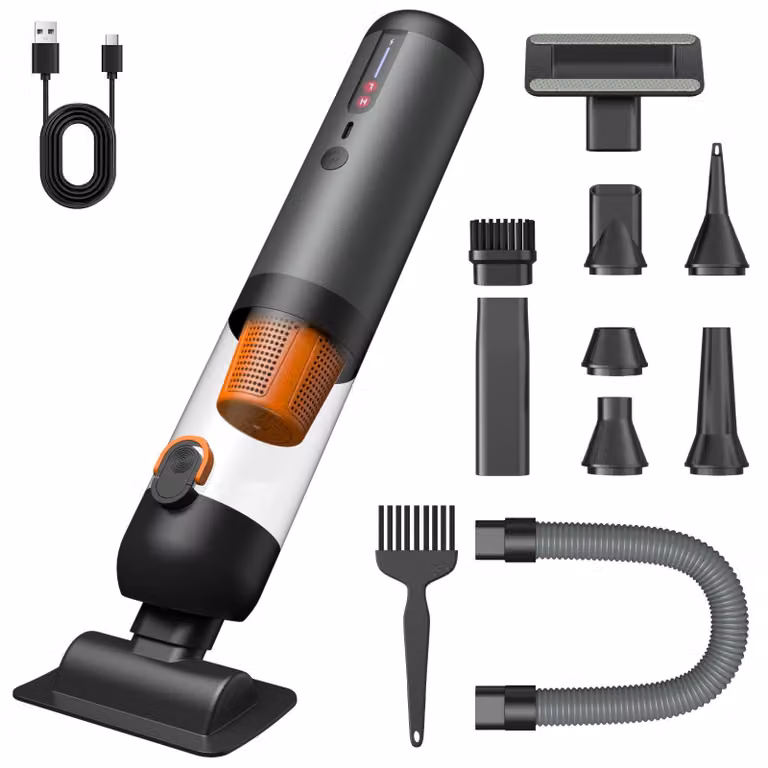 Aspirapolvere portatile wireless mini 4-in-1 con una potenza di aspirazione di 20.000 Pa