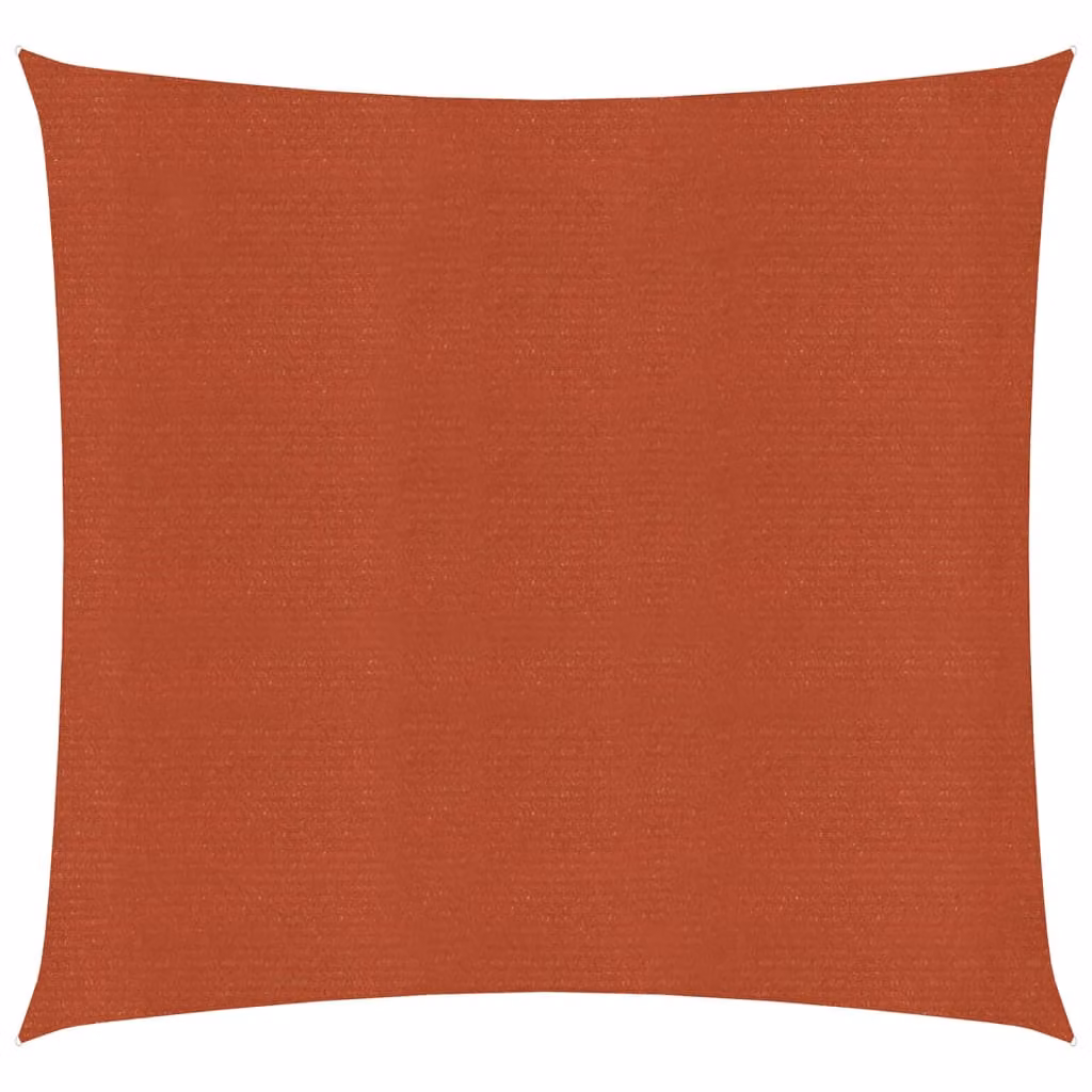 The Living Store tenda da sole 160 g/m² rosso terracotta 7x7 m HDPE