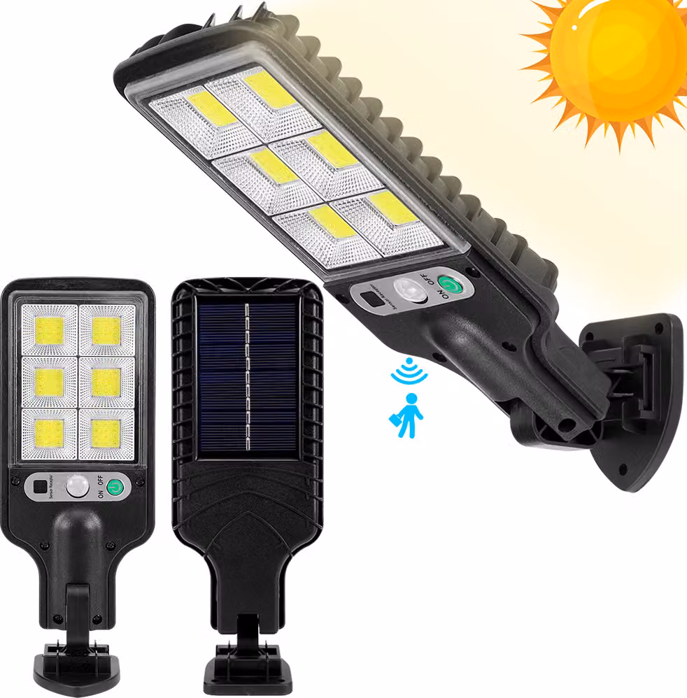 Lampada solare da esterno, 2 pezzi, per giardino; lampada da parete da esterno con 3 modalità, sensore di movimento, impermeabile