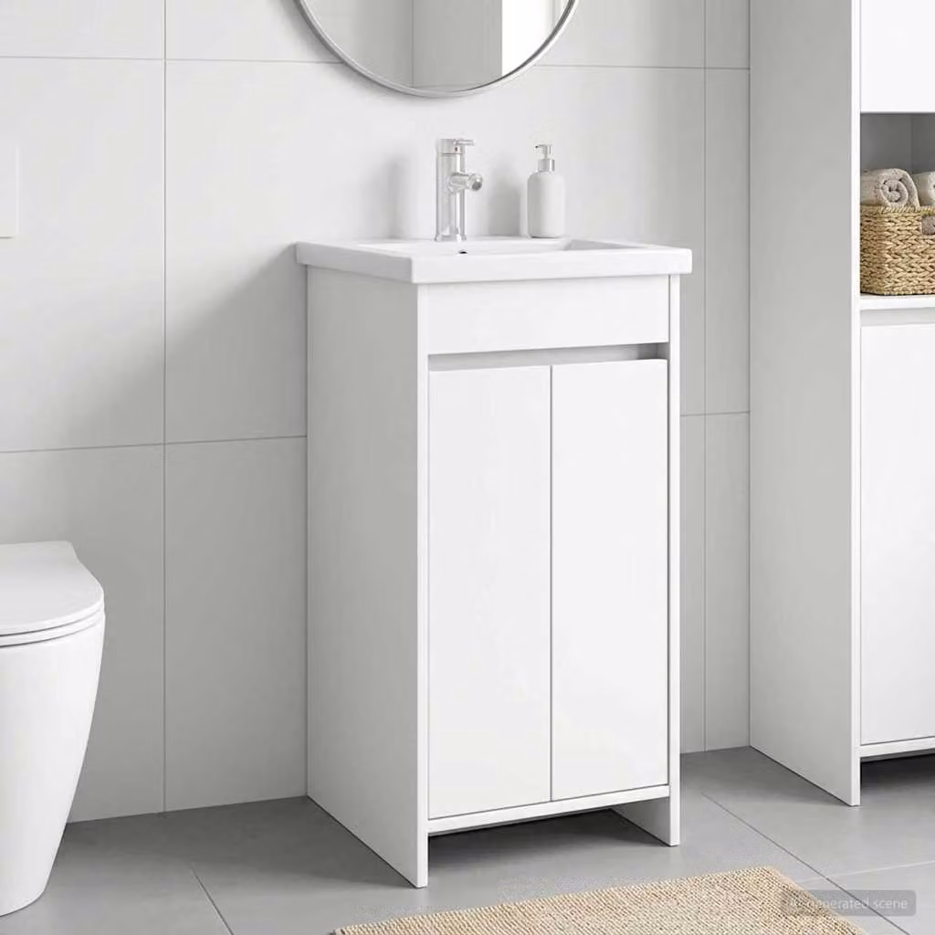 Mobile da bagno con lavabo vidaXL Bianco L: 42 cm, P: 40 cm, H: 84,5 cm