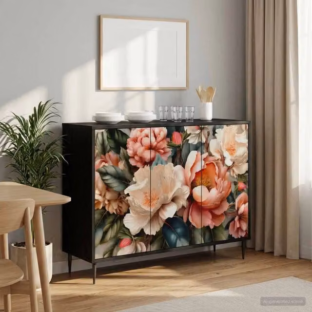 Credenza moderna vidaXL BORNE in rovere nero L/P/H: 102 x 33 x 76 cm