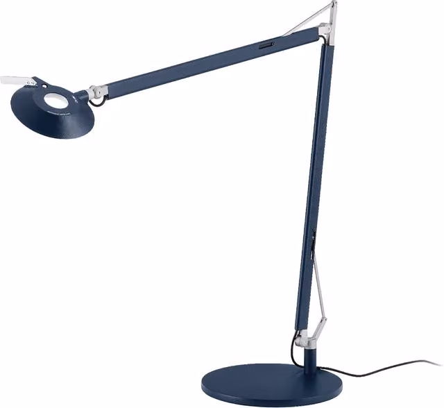 Stilnovo Torino Lampada da tavolo in metallo blu con LED dimmerabile e regolabile