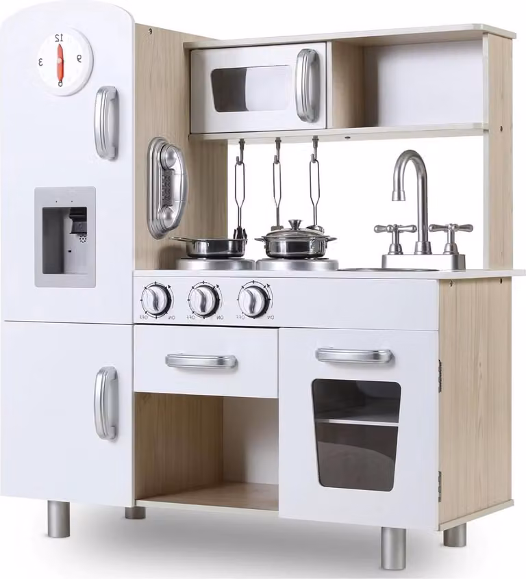 Cucina per bambini in legno - Con accessori - Cucina da gioco - Effetti luminosi e sonori - A partire da 3 anni