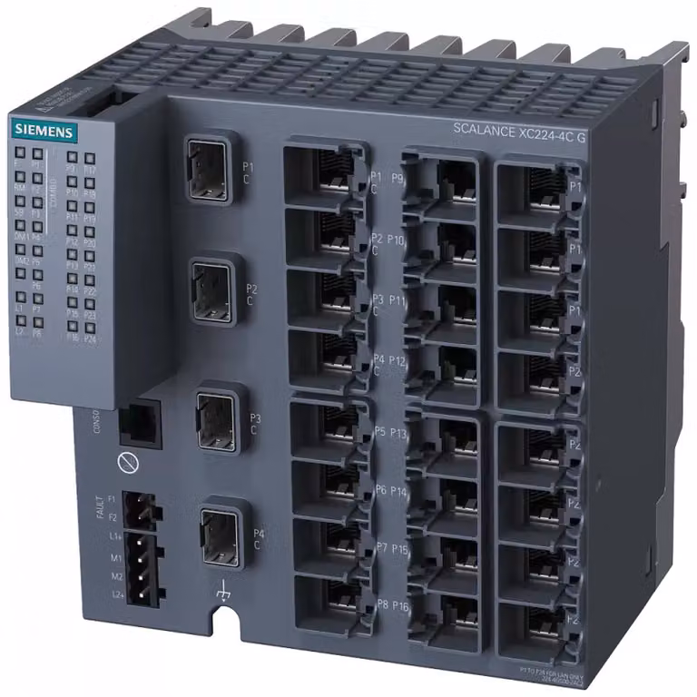 Siemens SCALANCE XC224-4C G, switch gestito Layer 2, 20x RJ45, 4x Comboport (SFP/RJ45) 6GK52244GS002AC2