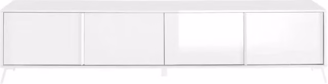 Mobile TV 4 porte SKY. Coloris bianco lucido, ideale per un soggiorno moderno