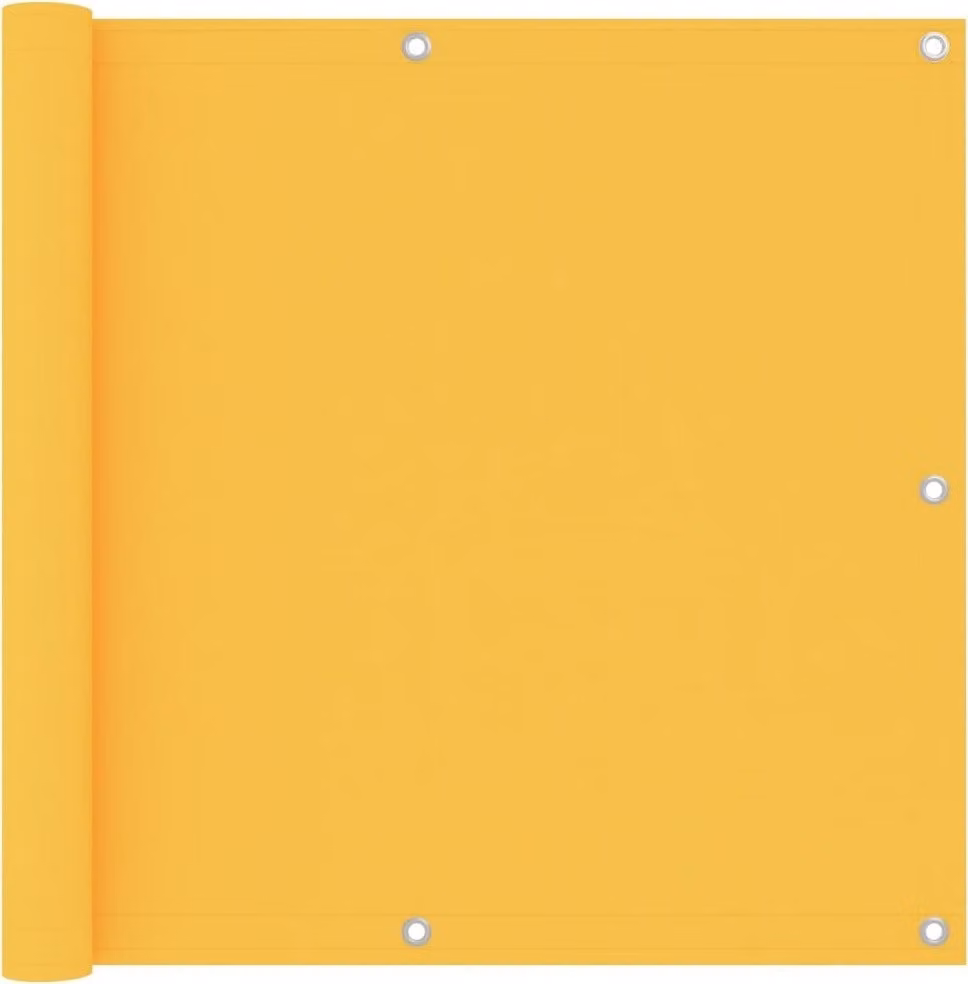 The Living Store Schermo privacy per balcone giallo 90x600 cm Tessuto Oxford