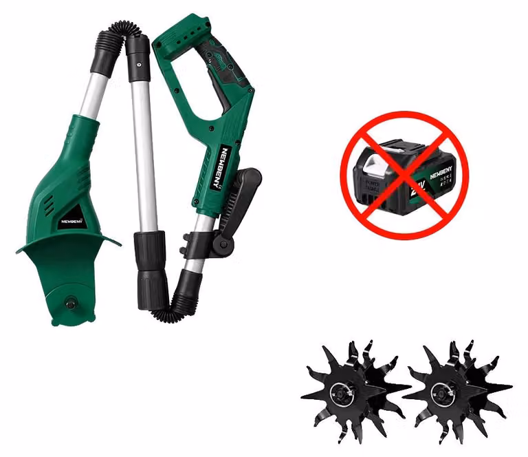Frantoio elettrico da giardino, design pieghevole, alimentato a batteria. Non include batteria. Spina di alimentazione: 100V-240V, con spina europea