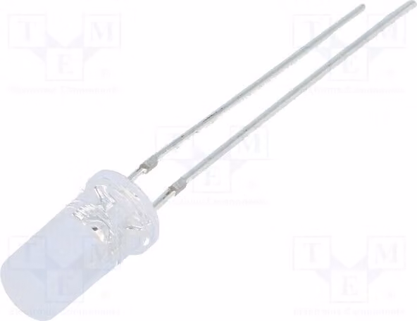 5 LED, 20mA, OSB5SA5TC5A, diodi LED a foro passante, 5mm, blu, 500÷750 mcd, 2,7÷3,4V, 120°