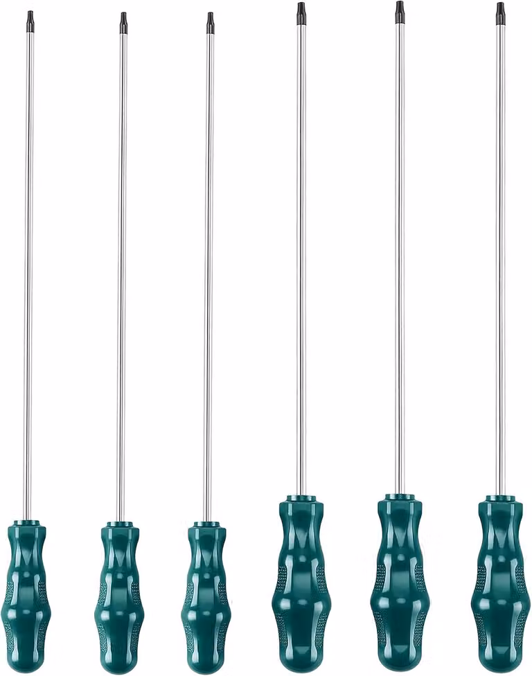 Set di cacciaviti a stella Torx, 6 pezzi, da T10 a T30, lunghezza 40 cm, per auto