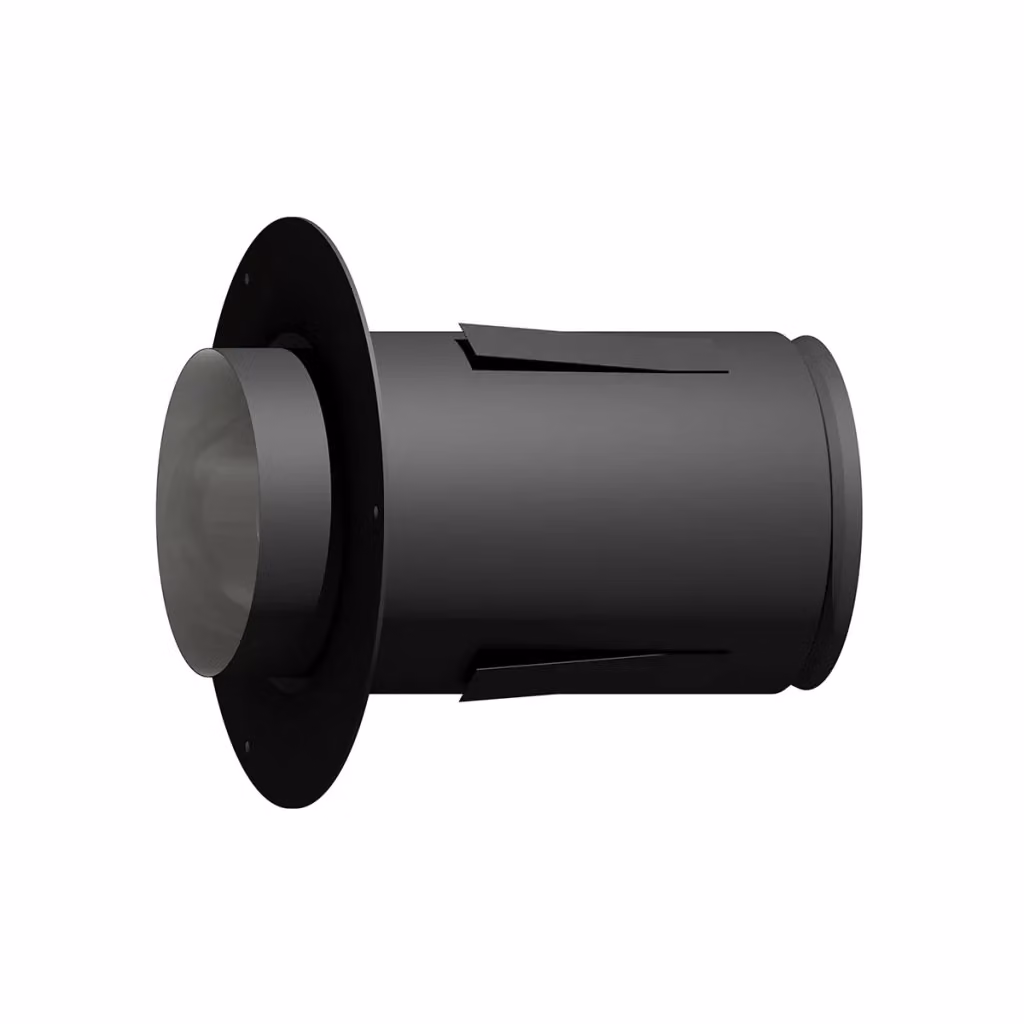 Rosone a muro telescopico Dk di colore nero con diametro 210 mm e Ø 180 mm e Ø 280 mm – 2