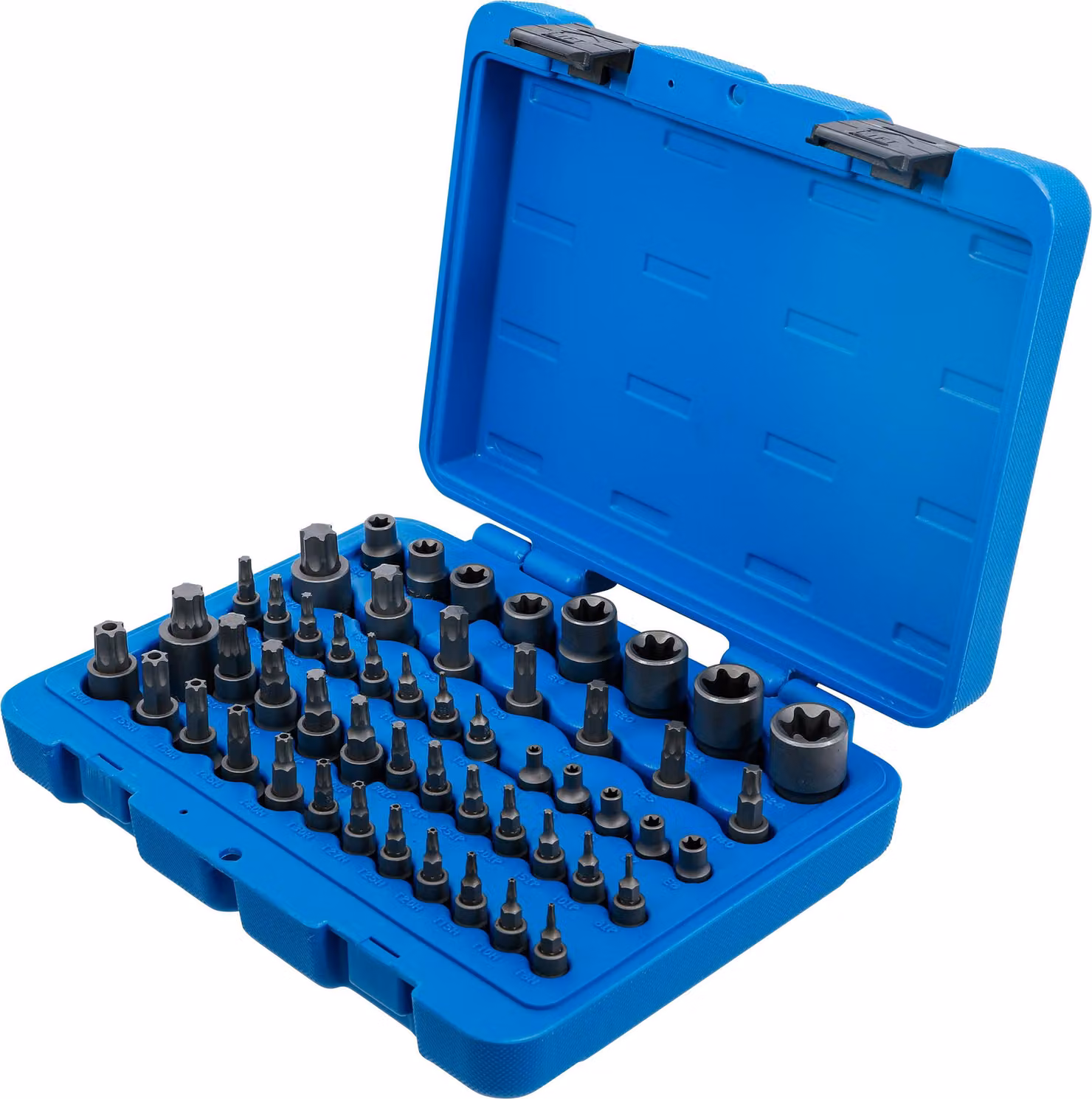 BGS Set di inserti per bit e chiavi a bussola Profilo E / Profilo T (per Torx) / Profilo T (per Torx) con foro / Profilo TP (per Torx Plus) 52 pz - 9839