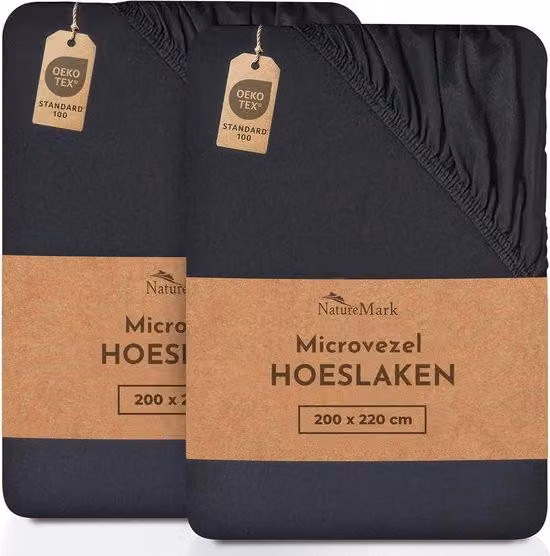 Copripiumino in microfibra, due pezzi, colore nero | Dimensioni 200x220 cm | Biancheria da letto morbida e resistente