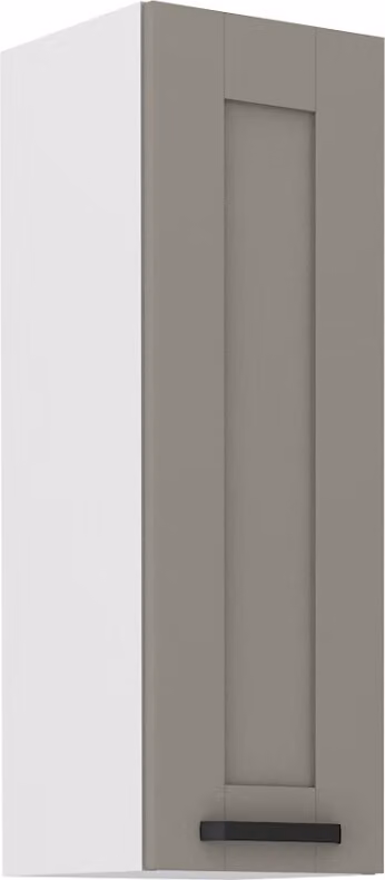 Armadietto superiore alto LAILI - larghezza 30 cm, grigio chiaro / bianco