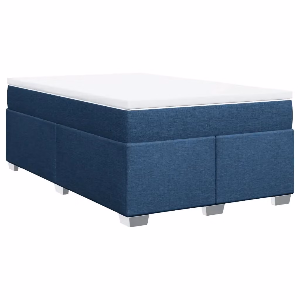 Letto Ibrido vidaXL con Giroletto a Molle e Materasso Blu e Bianco L/P: 120 x 200 cm – 2