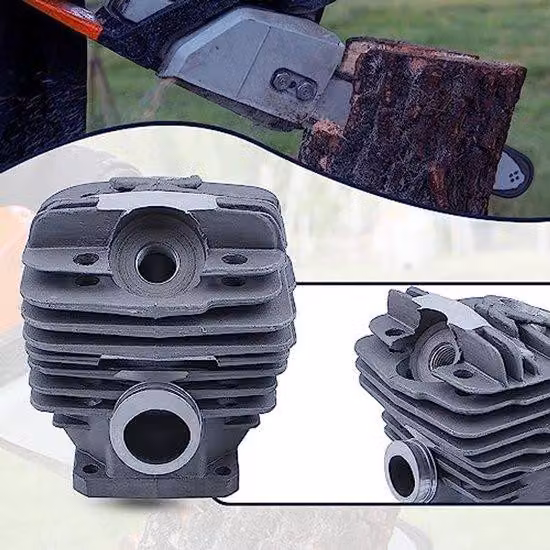 Set di pistoni per seghe a cilindro da 48 mm, modelli Stihl, metallo, nero, universale