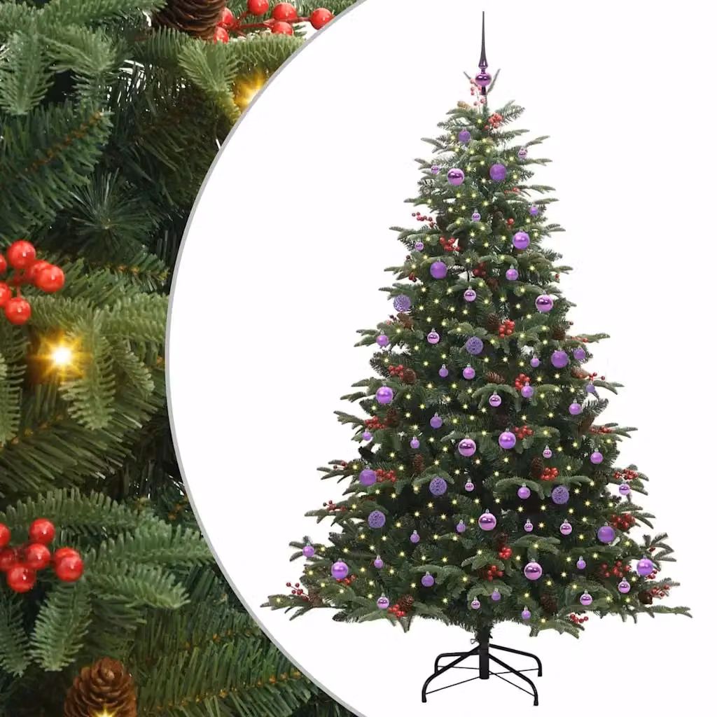 Albero di Natale artificiale vidaXL verde con 300 LED bianco caldo – 2