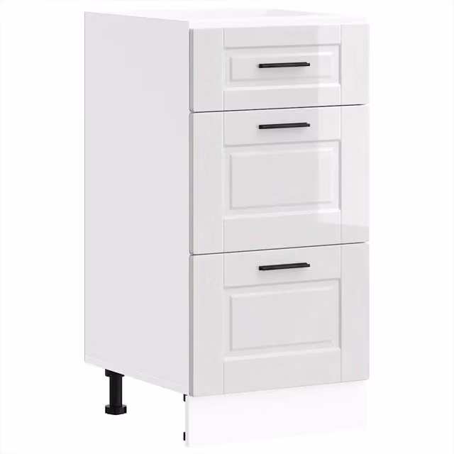 Pensile da cucina Porto bianco lucido in MDF con ante a battente L/P/H: 46 x 40 x 81,5 cm