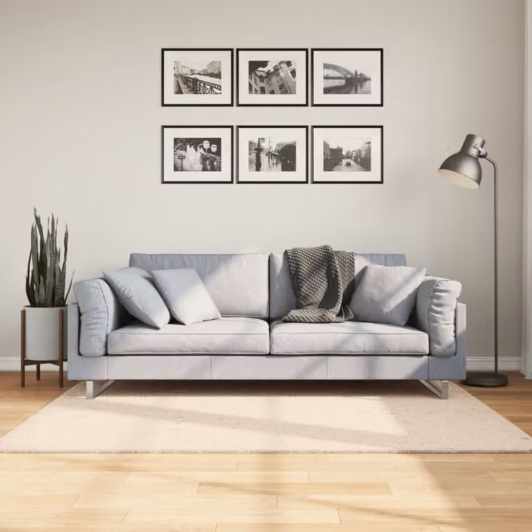 vidaXL Tappeto a Pelo Corto HUARTE Beige, Lavabile e Antiscivolo, L 120 cm x P 170 cm
