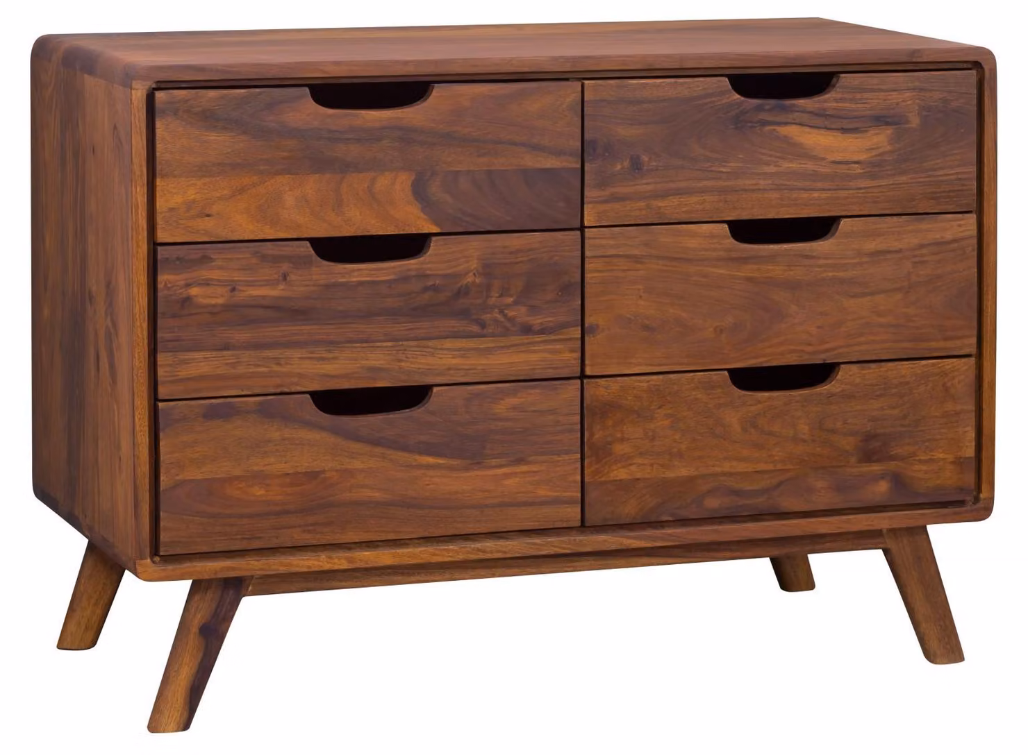 MASSIVMOEBEL24 | Comò in legno di Sheesham 90x40x65 Noce cerato MALMÖ 2 #105