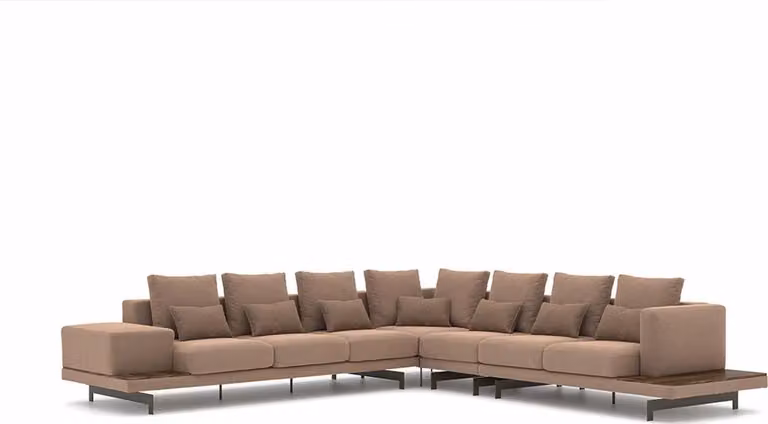 Designer Garnitur Wohnzimmer Ecksofa L-Form Einrichtung Luxus Möbel