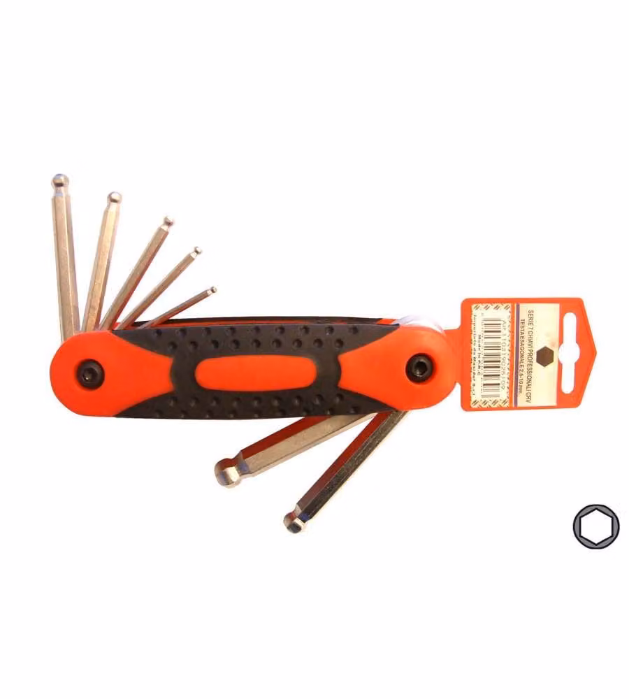 Chiavi testa esagonale 7 pz a coltello