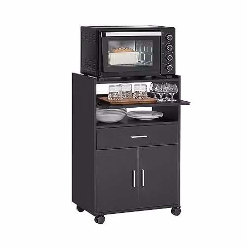 SoBuy Mobiletto Cucina con freni & piano estraibile, 59x92x40 cm, cucina