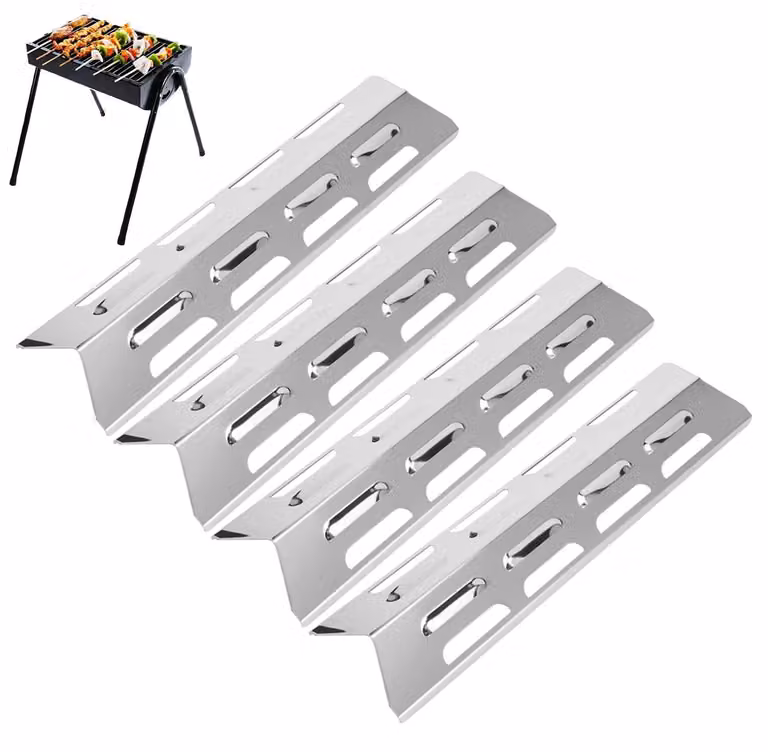 Solidchoice - Coperchi universali in acciaio inossidabile per barbecue a gas, set da 4
