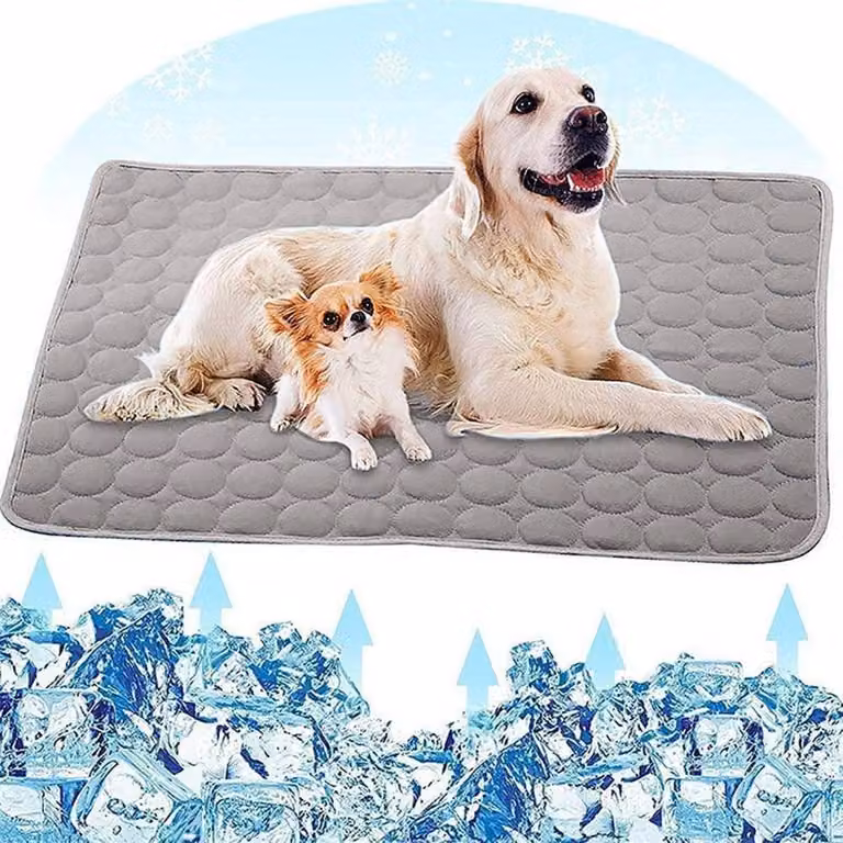 Tappetino refrigerante per cani e gatti, 70x100 cm, marrone, extra grande, lavabile