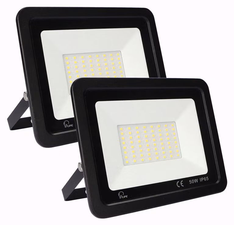 Fari a LED da 50W, 6500K, 5000 lumen, confezione da 2, colore nero