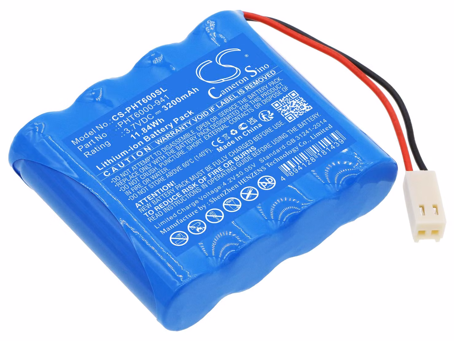 TECHTEK Batteria compatibile con [Phase] Phase II, PHT6000, PHT6000-941 sostituisce PHT6000-941