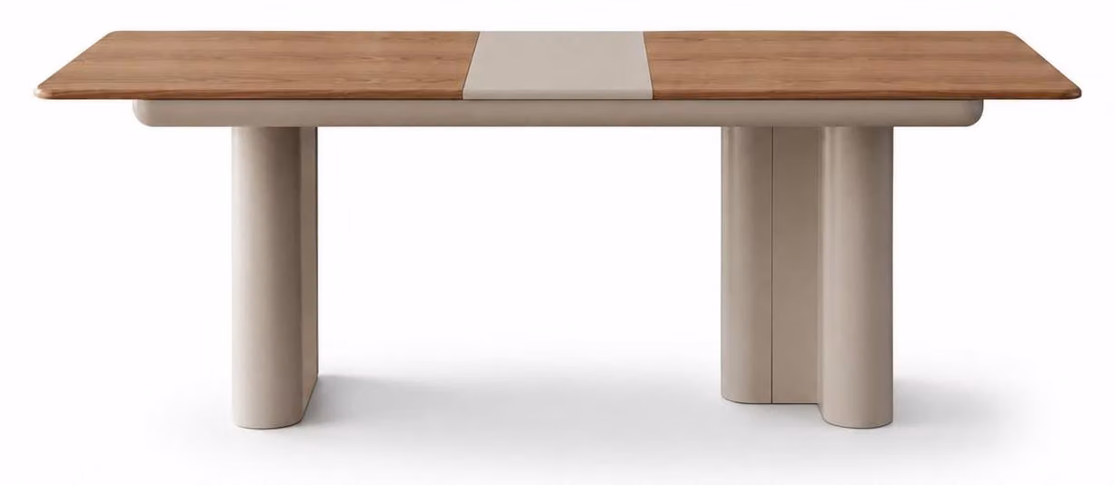 Tavolo da pranzo moderno, in legno massello, di alta qualità, elegante, raffinato e stabile