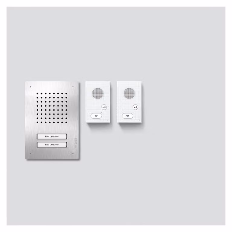 SIEDLE & SÖHNE Set audio Siedle SET CLAB 850-2 E/W Siedle Classic acciaio inox/bianco