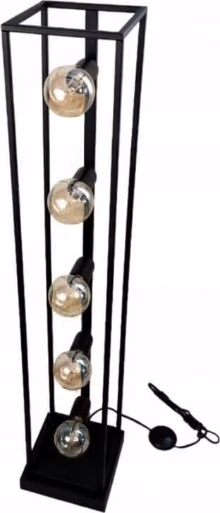 Lampada da terra moderna Loft Horus 2868/LSW-B-5 Nero opaco 5 prese E27 Soluzione di illuminazione in metallo