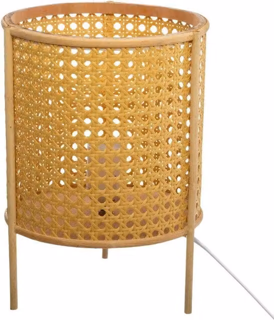 Lampada da tavolo Atmosphera Createur d'interieur in bambù e rattan beige, diametro 28 cm