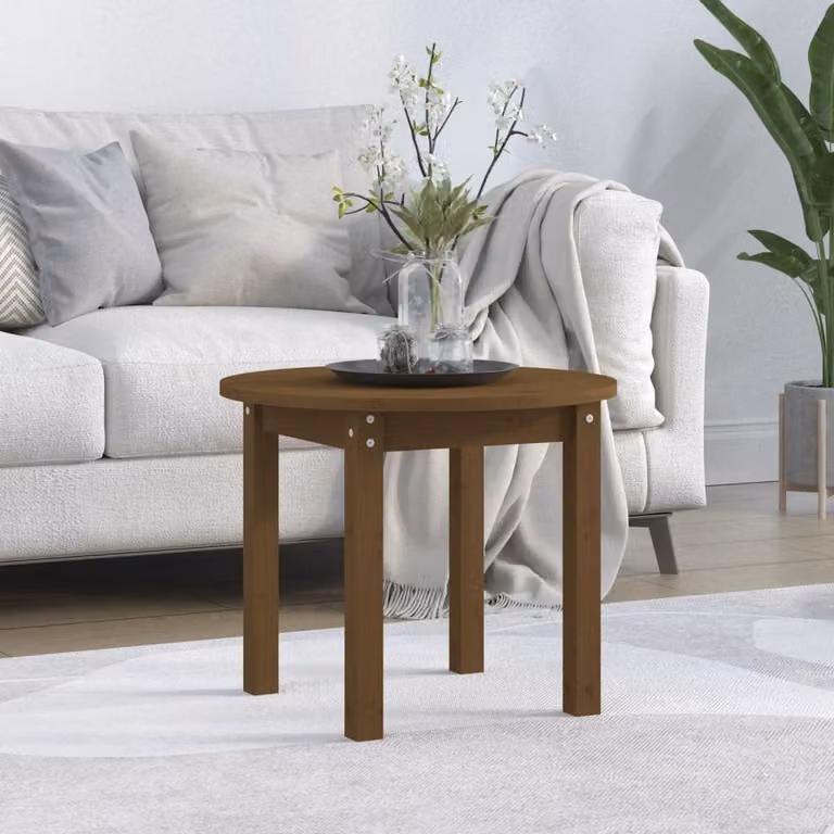 Maison Exclusive - Tavolino da salotto marrone miele Ø 55x45 cm Legno massello di pino