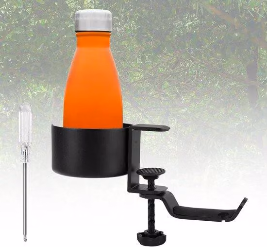 Portabicchieri elegante per cacciatori e supporto da tavolo in nero.