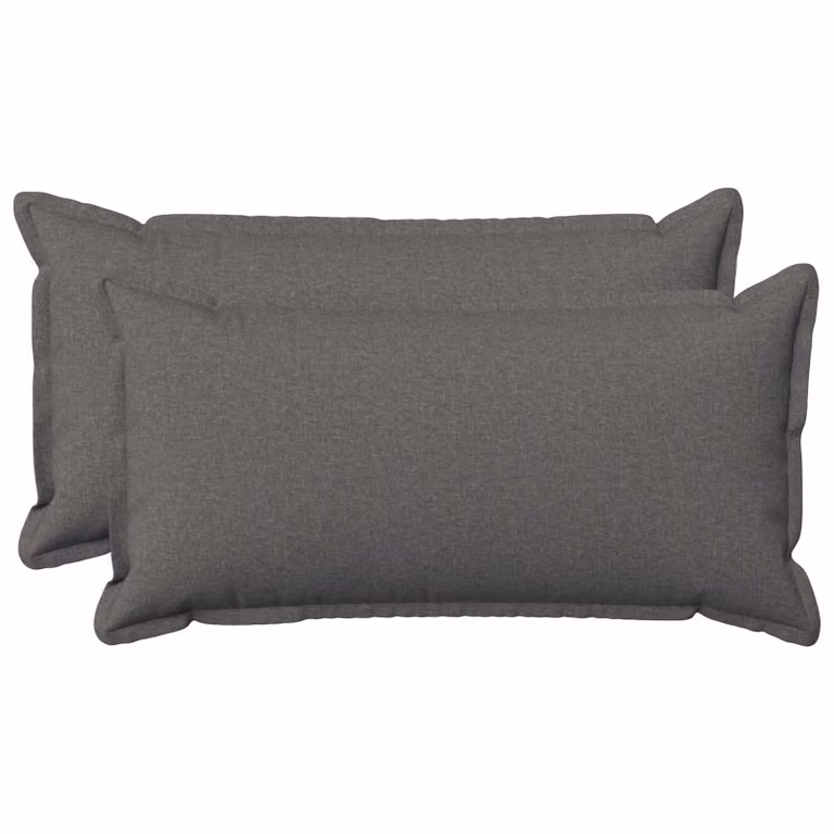 Set di 2 federe vidaXL HOUTEN Grigio Chiaro, L/P: 80 x 40 cm, in poliestere